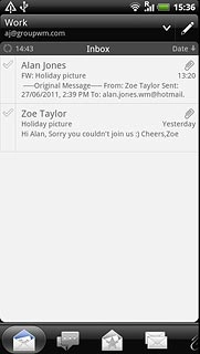 Press the write email message (a pencil).