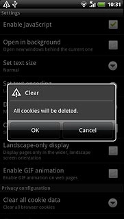 Press OK to confirm.