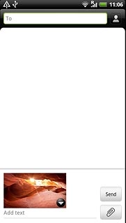 A picture message containing the picture or video clip is created.Press To and key in the first letters of the required contact.