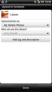 Press Add tag and description and key in text for the picture.