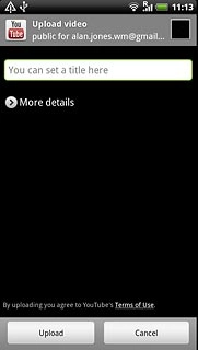 Press You can set a title here and key in text for the video clip.