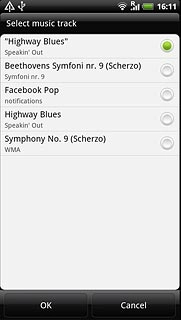 Press the different alarm tones to listen to them.