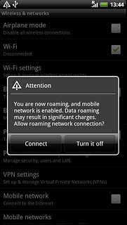 If required, press Connect to confirm.