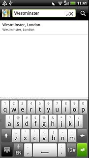 Key in the required destination.Results matching what you key in are displayed.Press the required destination.