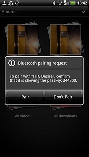 Press Pair.You also need to accept the transfer on the other device.The file is sent.