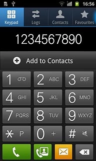 Key in the required number and press the call icon.
