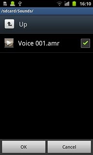 When the box next to a file is ticked (V), it's selected.