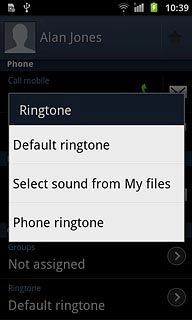 If you select Phone ringtone: