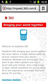 Press the address bar at the top of the display.