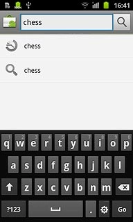 Key in the name of the required application and press the search icon.
