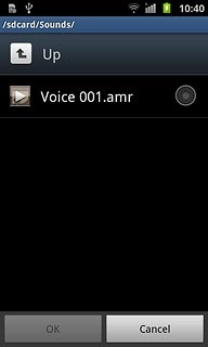 Press the required ring tone to listen to it.