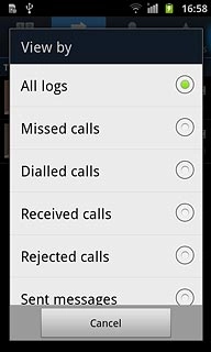 Press the required call list.