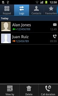 Press the required number.