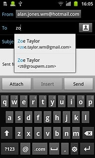 Press the required contact.To add more recipients.