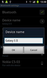 Key in the required name and press OK.