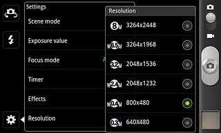 Press the required resolution.