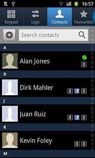 Press the Contacts tab.
