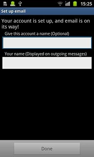 Press the field below Give this account a name (Optional) and key in a name for your email account (such as Private or Work).