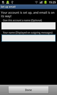 Press Done.Wait while your phone retrieves new email messages.