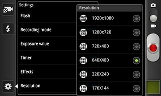 Press the required resolution.