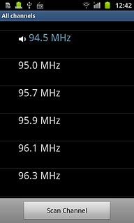 Press the required channel.