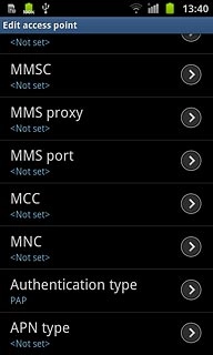 Press Authentication type.