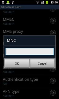 Key in 03 and press OK.