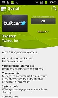 Press OK.Wait while the application is downloaded and installed.