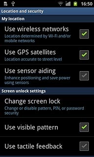 Press Change screen lock.