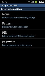 Key in the phone lock code.Press Pattern, PIN or Password.Follow the instructions on the display to change the phone lock code.