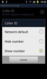 Press Show number or Hide number.