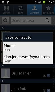 Press the required phone book.