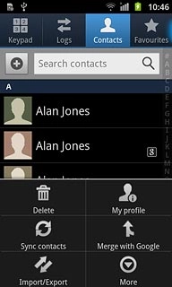 Press Import/Export.