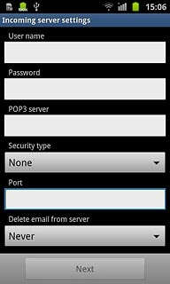 Press the drop down list below Delete email from server.