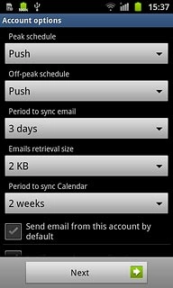 Press the drop down list below Peak schedule.