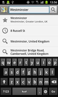 Press the required destination.