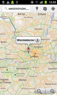 Press the information field above the destination.