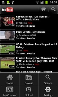 Press My Channel.Follow the instructions on the display to key in the required information and log on.