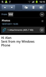 Press the message icon.