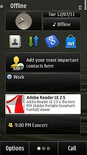 The flight mode icon shows that flight mode is turned on.Further information:Turn flight mode on or off