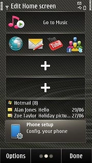 To move a display shortcut:Press and hold the required shortcut.Drag the shortcut to the required position.