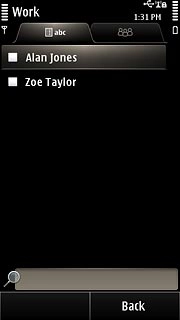 Press the required contact.