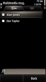 Press the required contact.