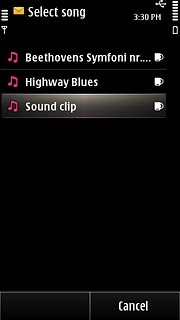 Press the required audio file.