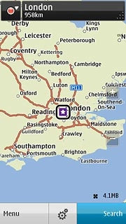 Press Search.Key in the required destination.