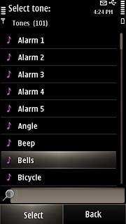Once you've found a ring tone you like, press Select.