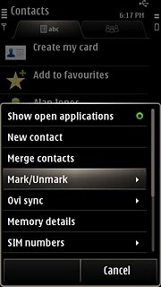 Press Mark/Unmark.