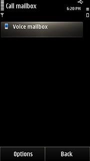 If a number has been keyed in already:Press and hold Voice mailbox until a pop-up menu is displayed.