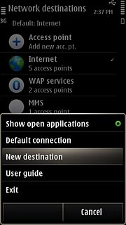 Press New destination.Key in MMS 
