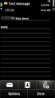 Press the attachment icon.Choose one of the following options:Insert picture, go to 4a.Insert video clip, go to 4b.Insert audio file, go to 4c.